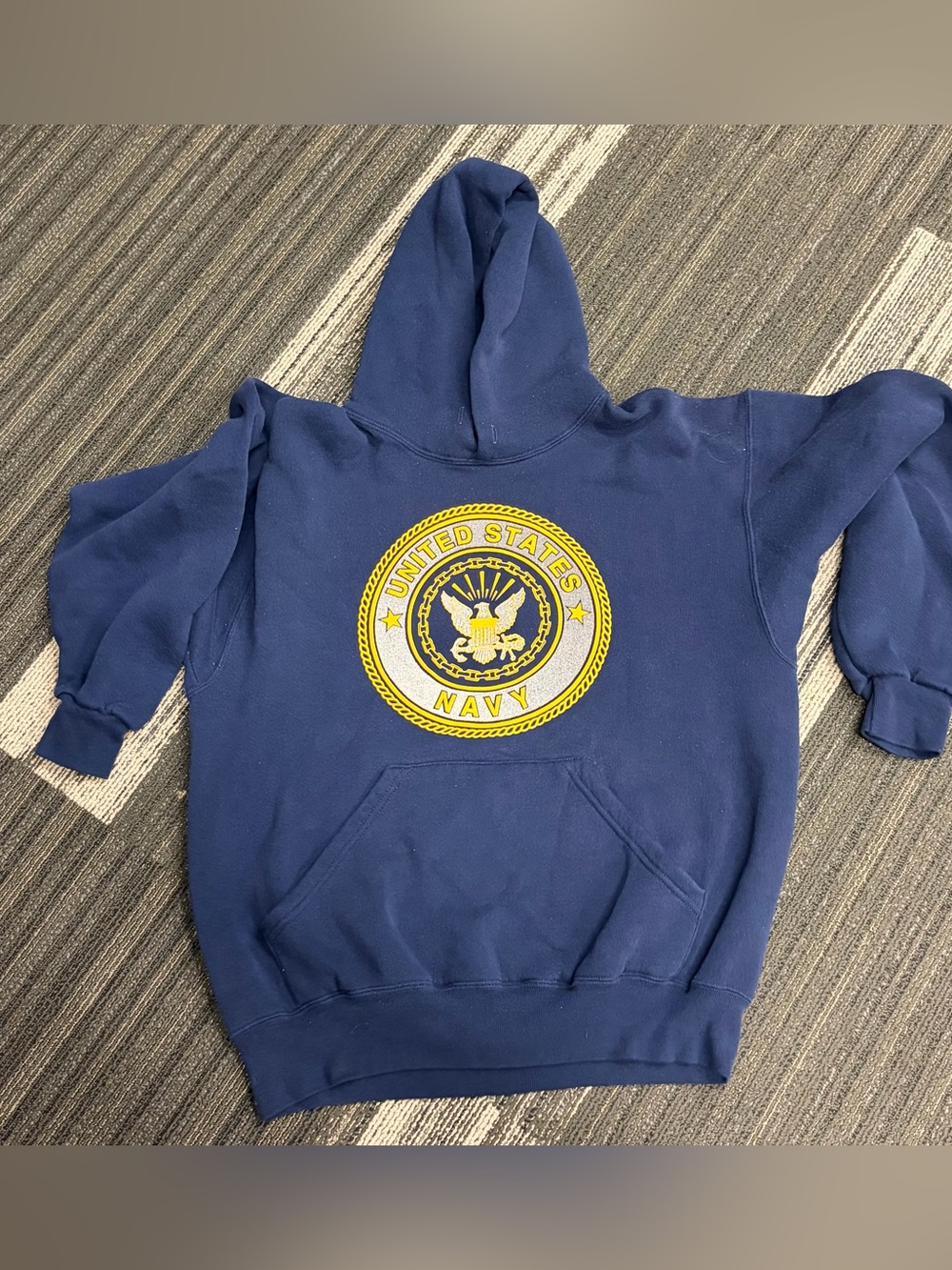 Soffe Navy Blue Crewneck Sweatshirt with Yellow Emblem